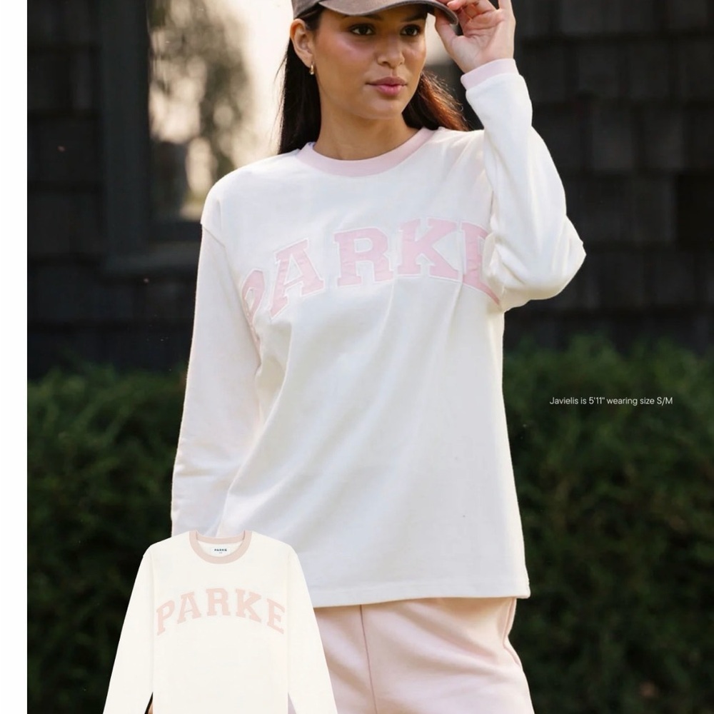 Parke Hometown Varsity Long Sleeve T-Shirt Rose